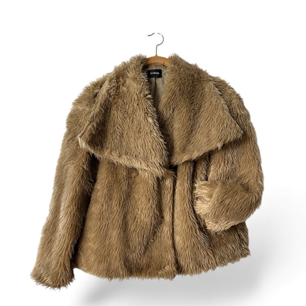 ONE & ONLY Brown Faux Fur Winter Coat Large BNWT